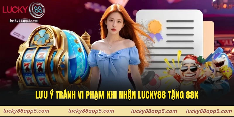 Lưu ý tránh vi phạm khi nhận Lucky88 tặng 88k